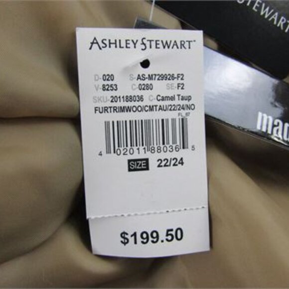 ASHLEY STEWART Faux Fur Belted Shawl Wrap – Size 22/24 - Picture 3 of 3